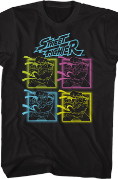 Neon Ryu Hadoken Street Fighter T-Shirt