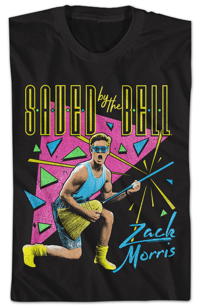 Neon Zack Morris Saved By The Bell T-Shirt