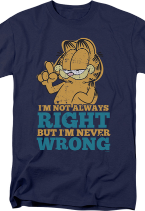 Never Wrong Garfield T-Shirt