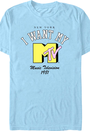 New York I Want My MTV Shirt