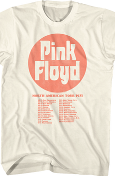 North American Tour 1971 Pink Floyd T-Shirt