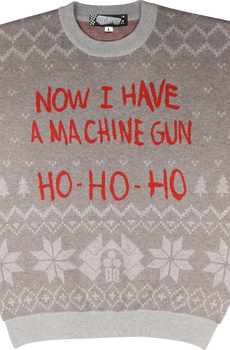 Now I Have A Machine Gun Ho Ho Ho Die Hard Knitted Christmas Sweater