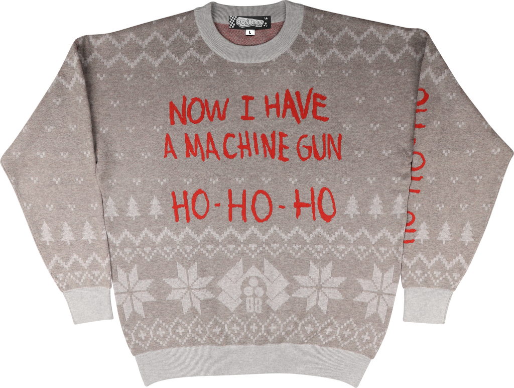 Now I Have A Machine Gun Ho Ho Ho Die Hard Knitted Christmas Sweater