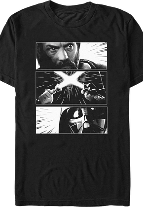 Obi-Wan Kenobi and Darth Vader Panels Star Wars T-Shirt