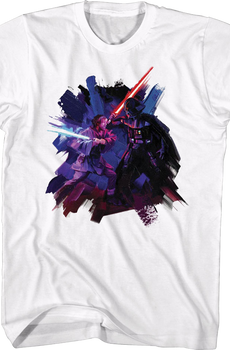 Obi-Wan Kenobi vs Darth Vader Painting Star Wars T-Shirt