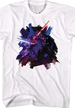 Obi-Wan Kenobi vs Darth Vader Painting Star Wars T-Shirt