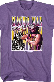 Oh Yeah Collage Macho Man Randy Savage T-Shirt