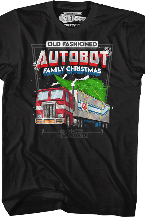 Old Fashioned Autobot Family Christmas Transformers T-Shirtmain product image