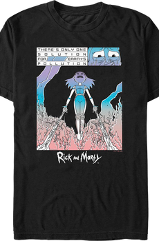 Only One Solution For Earth's Pollution Rick And Morty T-Shirt