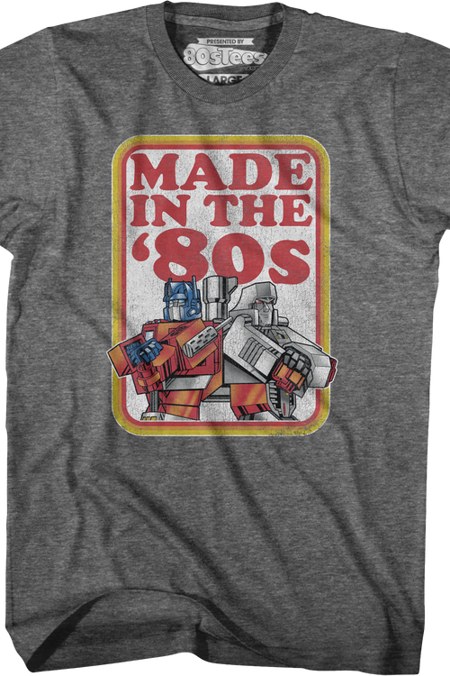 Optimus Prime And Megatron Made In The '80s Transformers T-Shirtmain product image