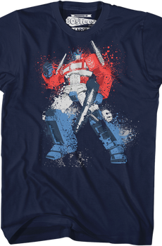 Optimus Prime Paint Splatter Transformers T-Shirt