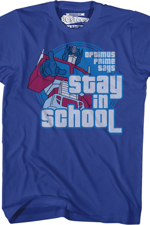 Optimus Prime Stay In School T-Shirtmain product image