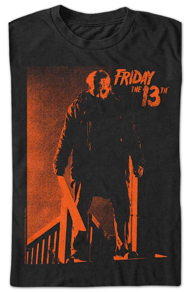 Orange Jason Voorhees Photo Friday The 13th T-Shirt