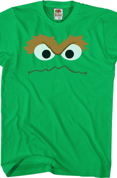 Oscar The Grouch Face Sesame Street T-Shirt