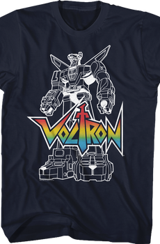 Outlined Defender of the Universe Voltron T-Shirt