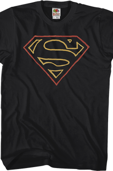 Outlined Superman Logo T-Shirt