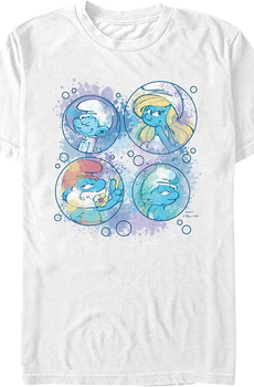 Paint Splatter Bubbles Smurfs T-Shirt