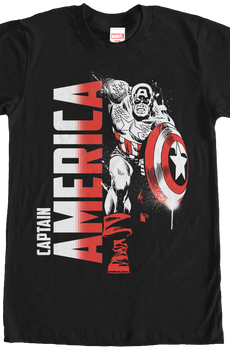 Paint Splatter Captain America T-Shirt