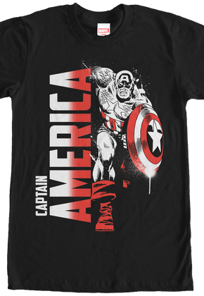 Paint Splatter Captain America T-Shirt