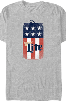 Patriotic Beer Can Miller Lite T-Shirt