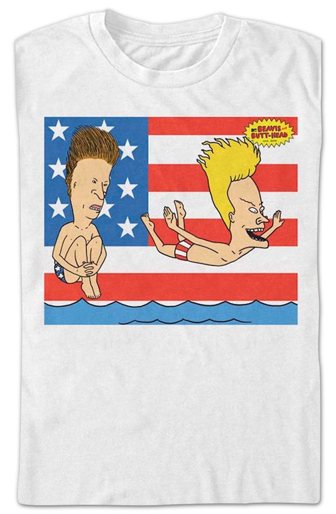 Patriotic Splash Beavis And Butt-Head T-Shirt
