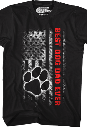 Paw & Flag Best Dog Dad Ever T-Shirt