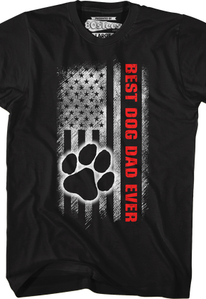 Paw & Flag Best Dog Dad Ever T-Shirt