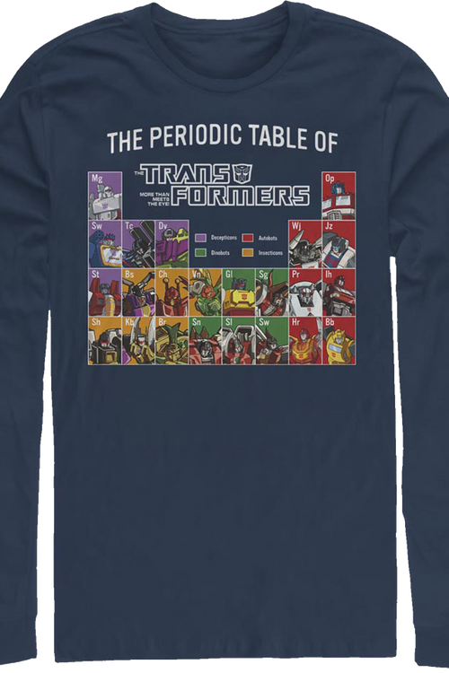 Periodic Table Transformers Long Sleeve Shirtmain product image