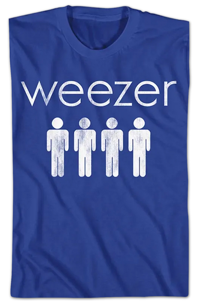 Weezer T-Shirt Ufficiale Con Simbolo Logo - Nuova Collezione - Unisex Cotone Morbido - Colore Nero