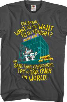 Pinky And The Brain Try To Take Over The World Animaniacs T-Shirt