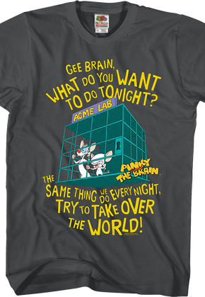 Pinky And The Brain Try To Take Over The World Animaniacs T-Shirt