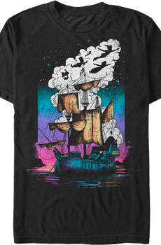 Pirate Ship Silhouettes Peter Pan Disney T-Shirt