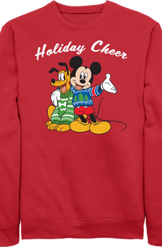 Pluto & Mickey Mouse Holiday Cheer Disney Sweatshirt