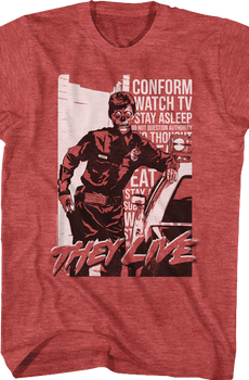Police Propaganda They Live T-Shirt