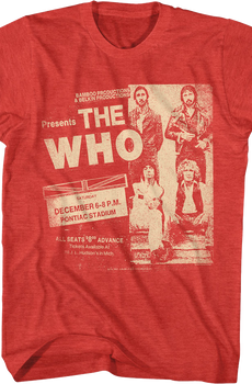 Pontiac Stadium Concert The Who T-Shirt