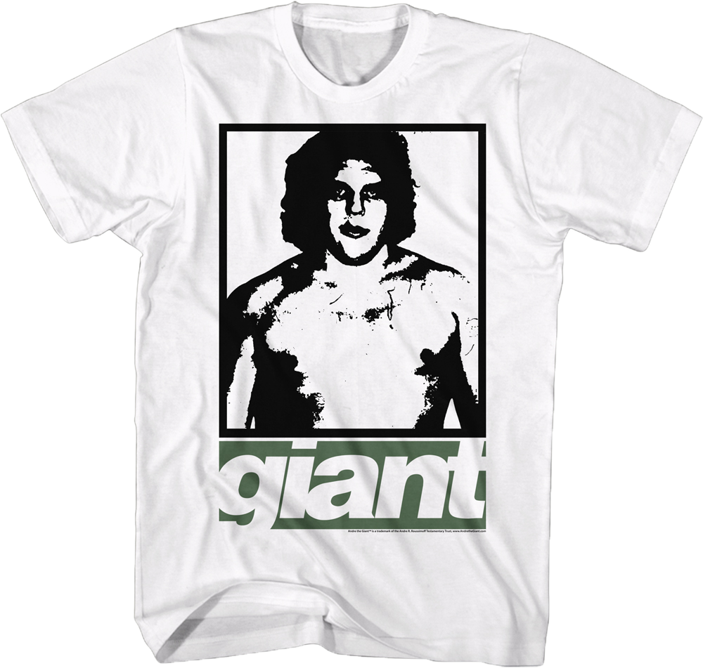 Andre The Giant T-Shirt - Schwarz Unisex Baumwolle Shirt