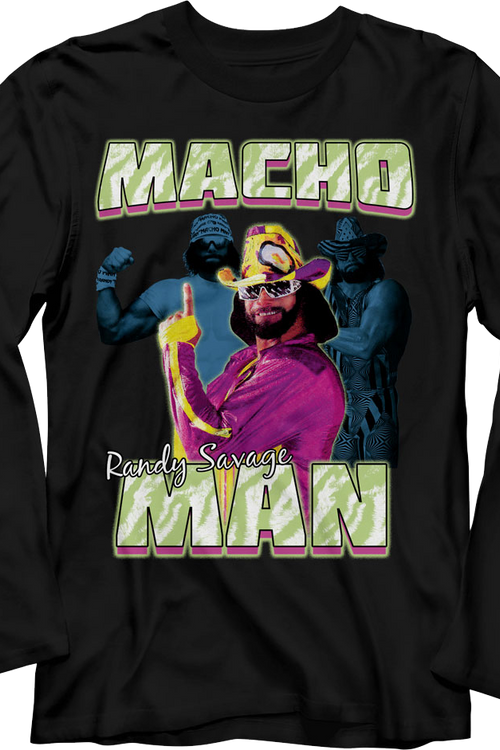 Posing Collage Macho Man Randy Savage Long Sleeve Shirtmain product image