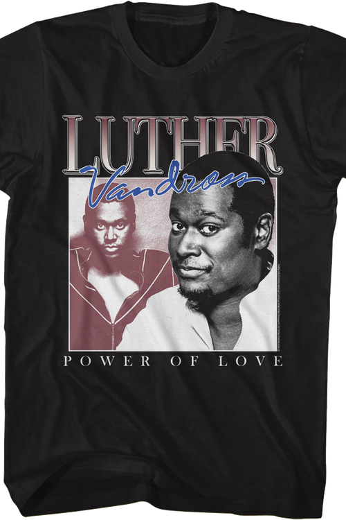 Power Of Love Collage Luther Vandross T-Shirtmain product image