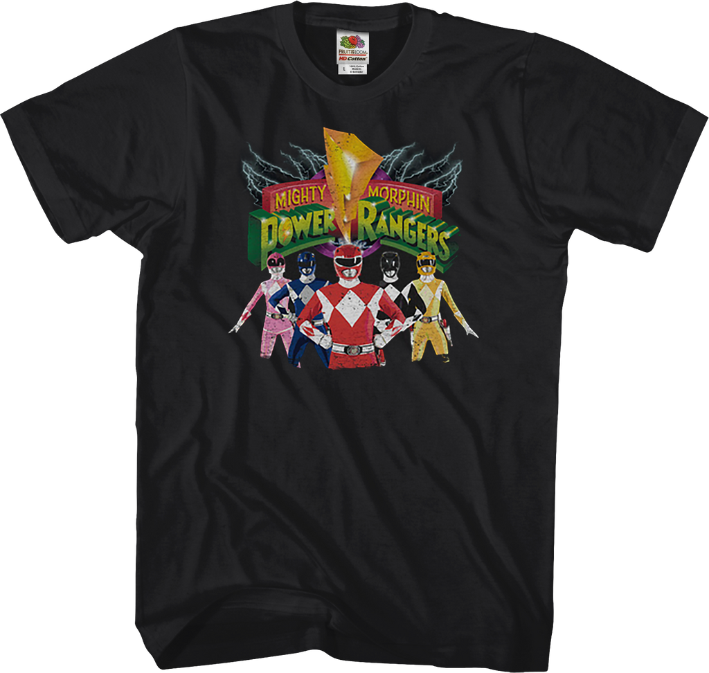 Maglietta Ufficiale Power Rangers Mighty Morphin Per Bambini – Collaborazione All+Every