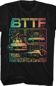 Distressed Powered By Flux Capacitor Back To The Future T-Shirt