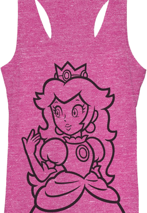 Ladies Princess Peach Super Mario Bros. Racerback Tank Top