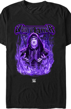 Purple Flames Undertaker T-Shirt