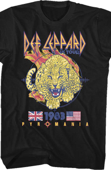Pyromania 1983 US Tour Def Leppard T-Shirt