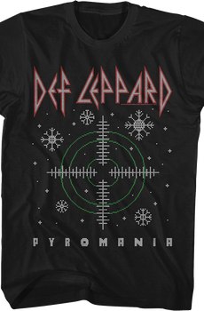Pyromania Faux Ugly Christmas Sweater Def Leppard T-Shirt