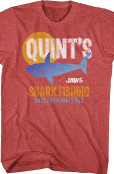 Quint's Shark Fishing Daily From Amity Pier Jaws T-Shirt