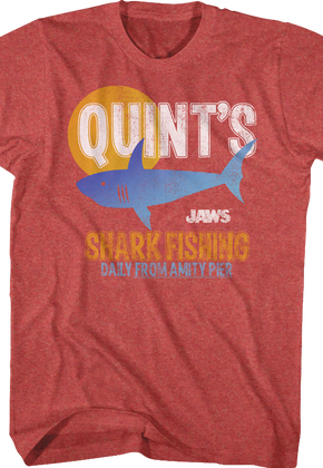 Quint's Shark Fishing Daily From Amity Pier Jaws T-Shirt