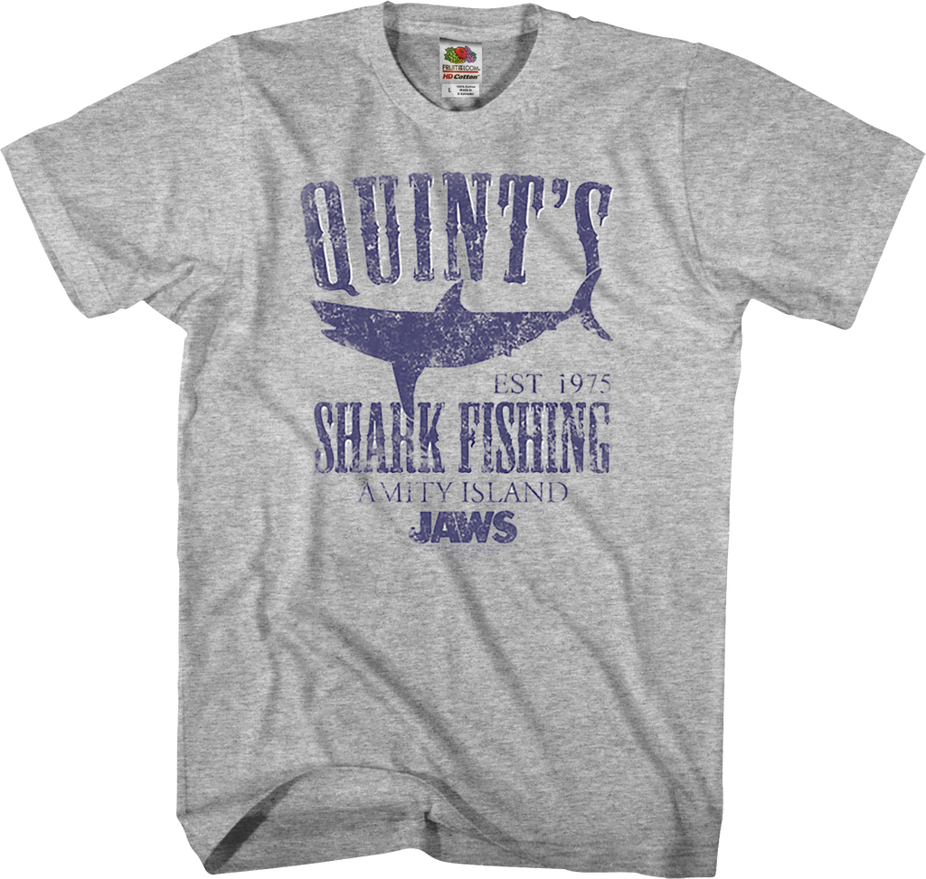 Quints Shark Fishing Shirt: Jaws Mens T-Shirt