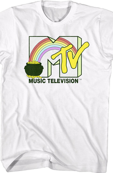 Rainbow And Pot Of Gold Logo MTV Shirt
