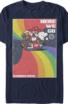 Rainbow Road Mario Kart T-Shirt