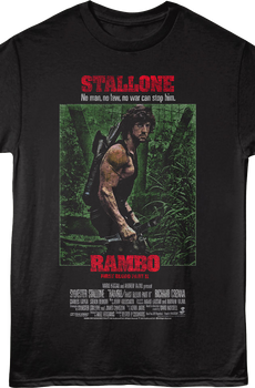 Rambo: First Blood Part II Tagline Poster Rambo T-Shirt